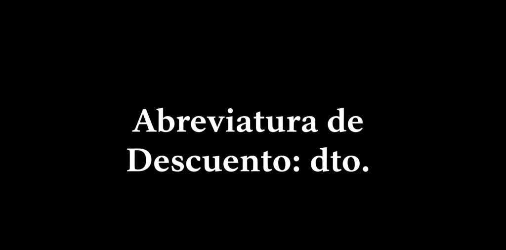 dto abreviatura de que es